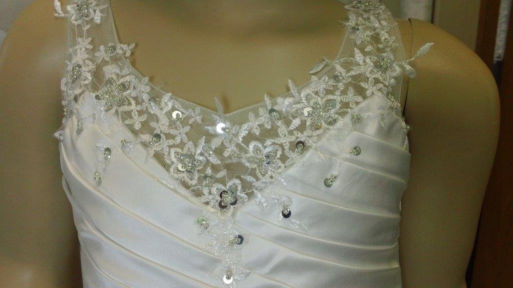 illusion neckline dress